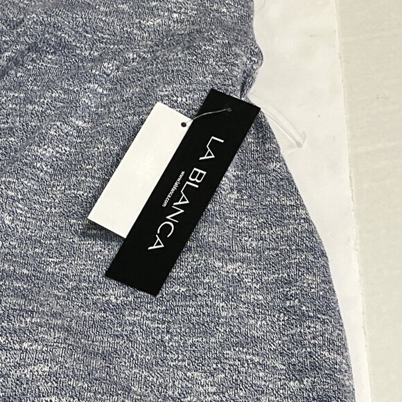 La Blanca Palazzo Pant Womens 1X Heathered Blue Wide Leg Pull On Cover‎ Up Beach - Picture 4 of 10